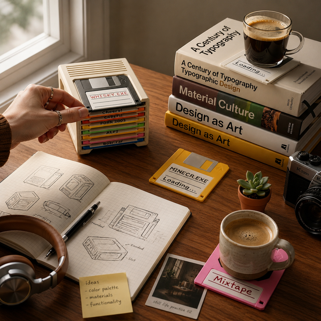 Quick Save — Retro Floppy Disk Coaster Dock