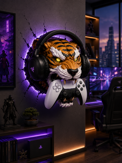 FangStrike™ Tiger Head Controller & Headphone Mount