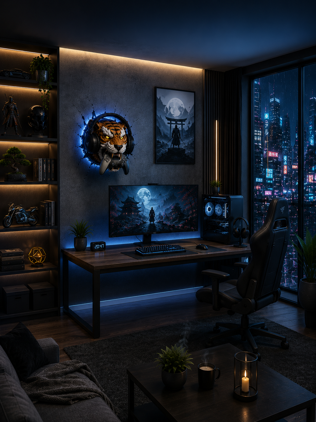 FangStrike™ Tiger Head Controller & Headphone Mount