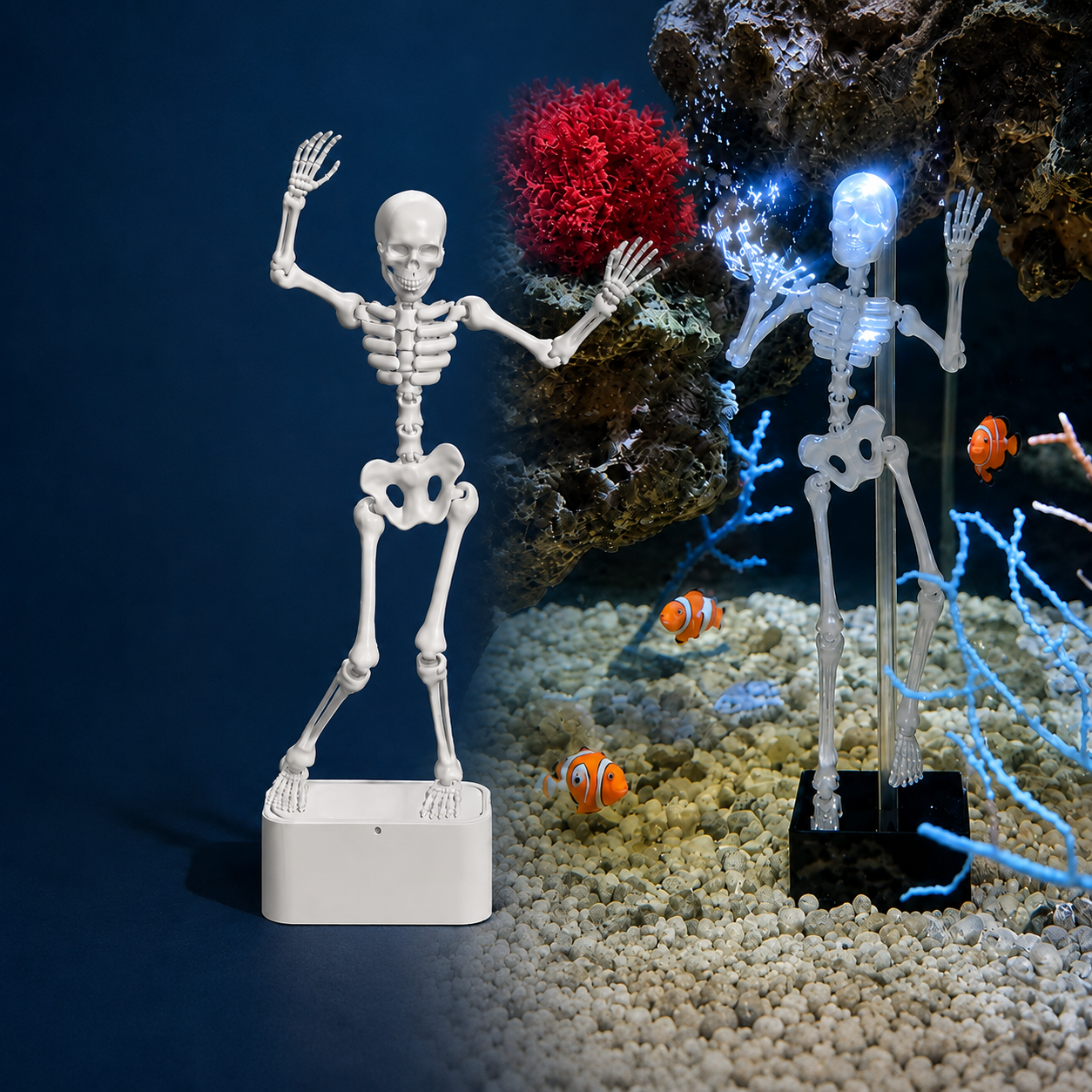 AquaSpecter — The Dancing Skeleton Aquarium Diver