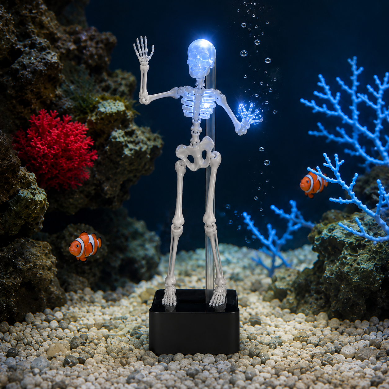 AquaSpecter — The Dancing Skeleton Aquarium Diver