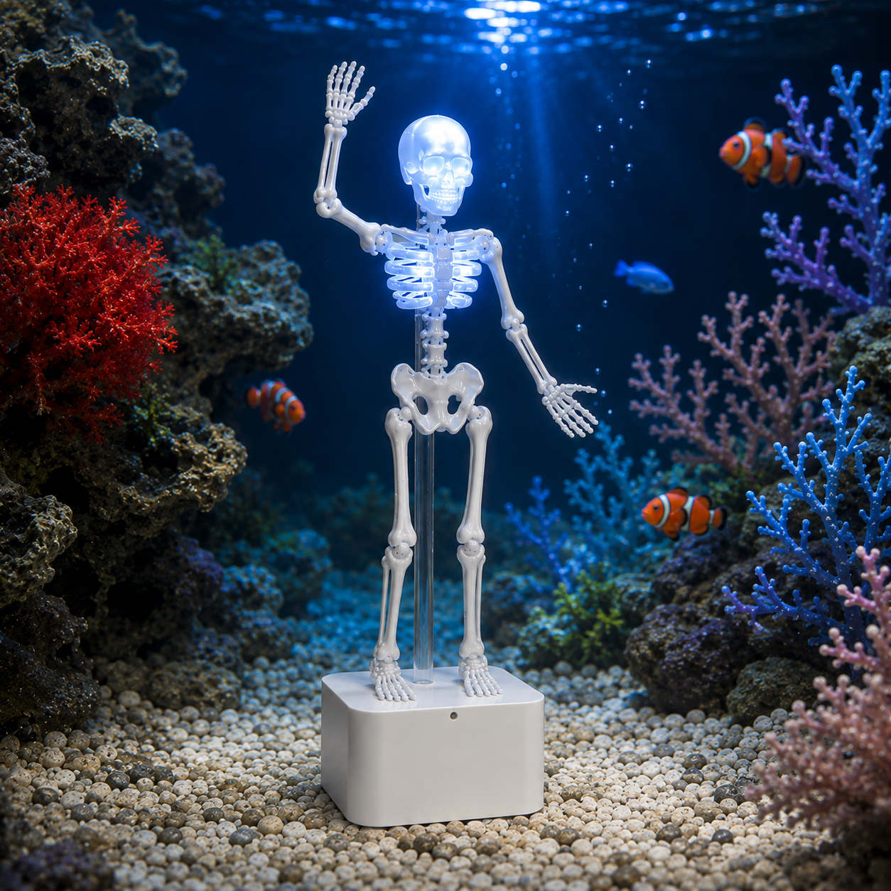 AquaSpecter — The Dancing Skeleton Aquarium Diver