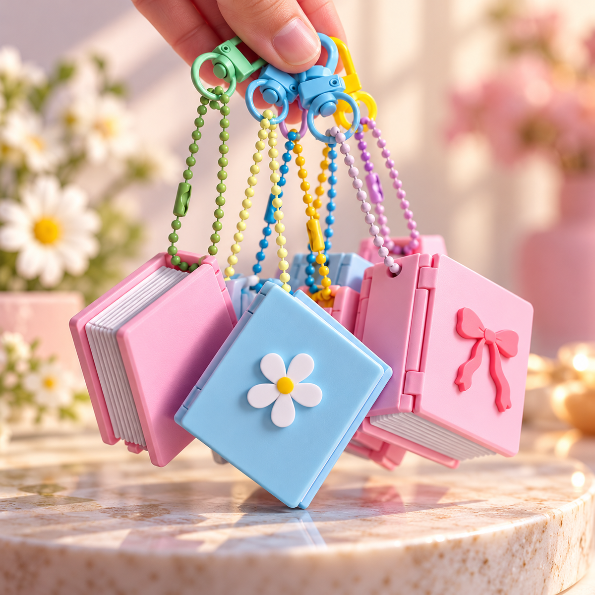 Pocket Memoir: Personalised Mini Photo Book Keychain (6 Photos)