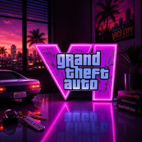 GTA VI Lightbox —  LED Desk Lamp