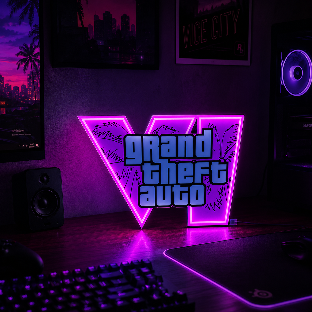 GTA VI Lightbox —  LED Desk Lamp